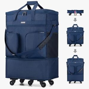 NEW Hanke Expandable Collapsible Luggage with Wheels Luggage Rolling Travel